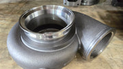 5" tube GT55, GTX55, G55, G57 Dual V band turbine housing discharge flange w/ clamp - Black Sheep Industries Inc.