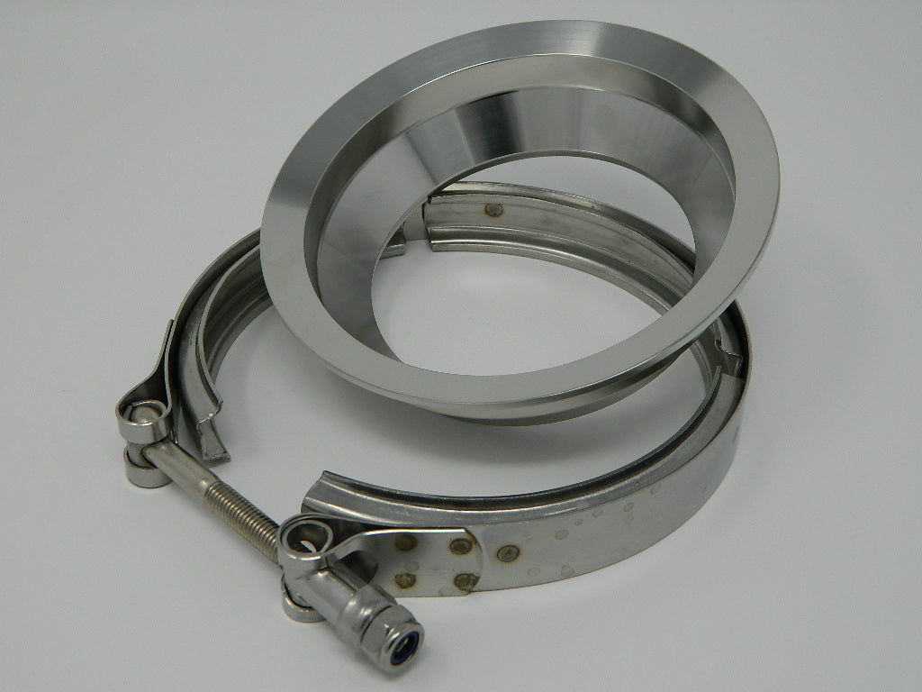 5.75" S400 T6 Chassis Marmon Downpipe Flange W/Clamp - Black Sheep Industries Inc.