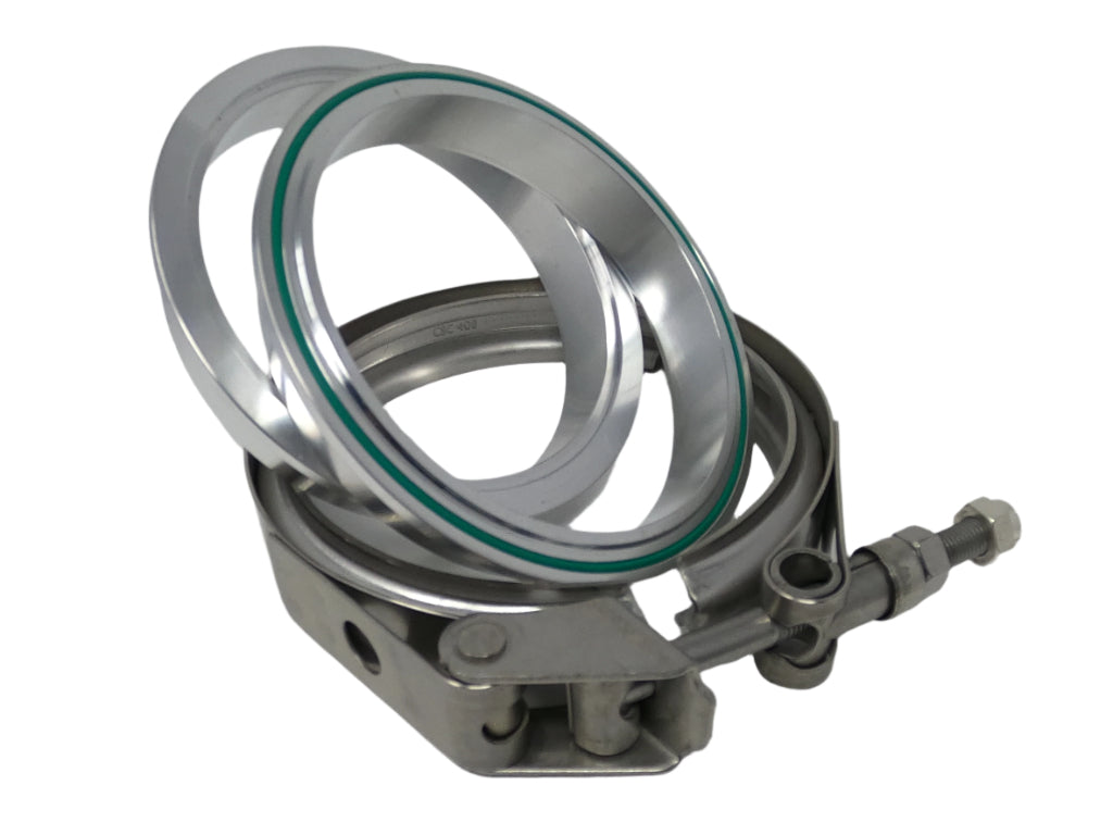 2.5 Inch Aluminum V-Band Flange Kit – Complete Set For Exhaust Or Turbo Piping