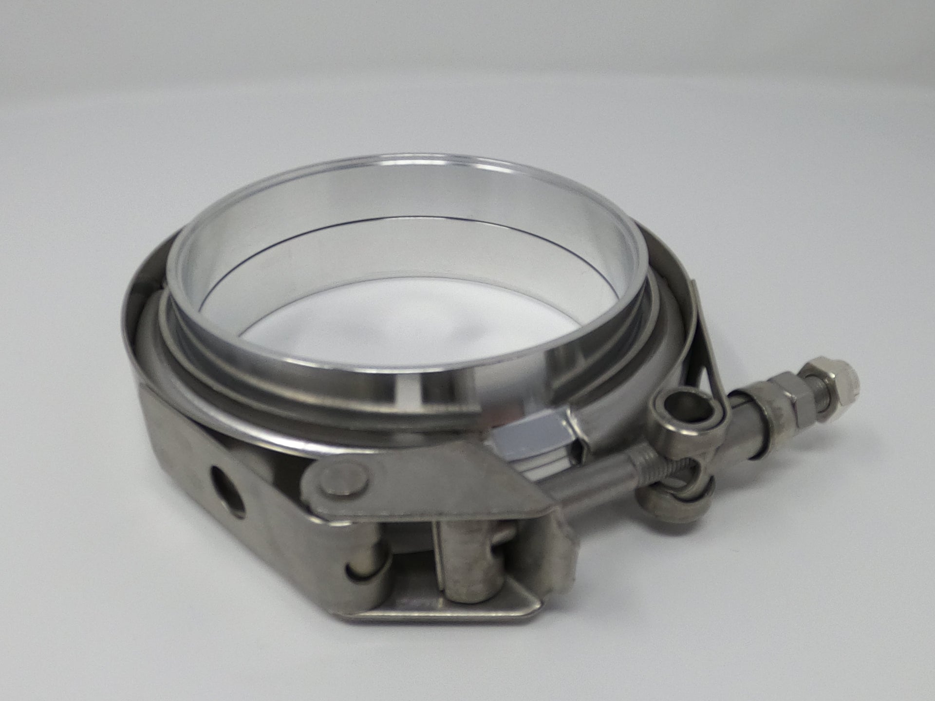 4.0" Aluminum V-Band Flange Assembly with Clamp - Black Sheep Industries Inc.