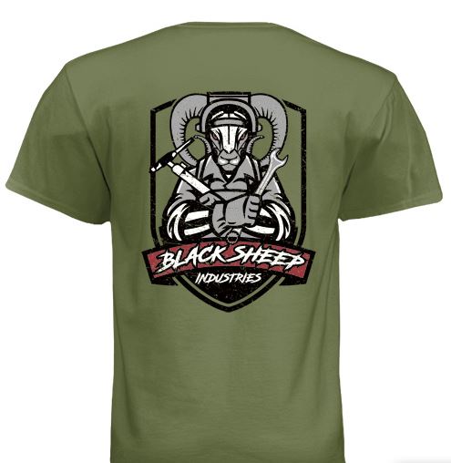 Green Short Sleeve T-Shirt - Black Sheep Industries Inc.